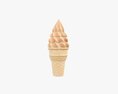Waffle Cone With Ice Cream 01 Modelo 3d