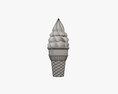Waffle Cone With Ice Cream 01 3D模型