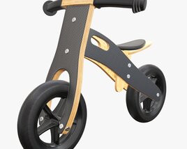 Wooden Balance Bike For Kids 3D model