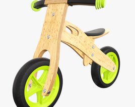Wooden Balance Bike For Kids V2 Modello 3D