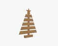 Wooden Christmas Tree Modèle 3d