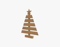 Wooden Christmas Tree Modèle 3d
