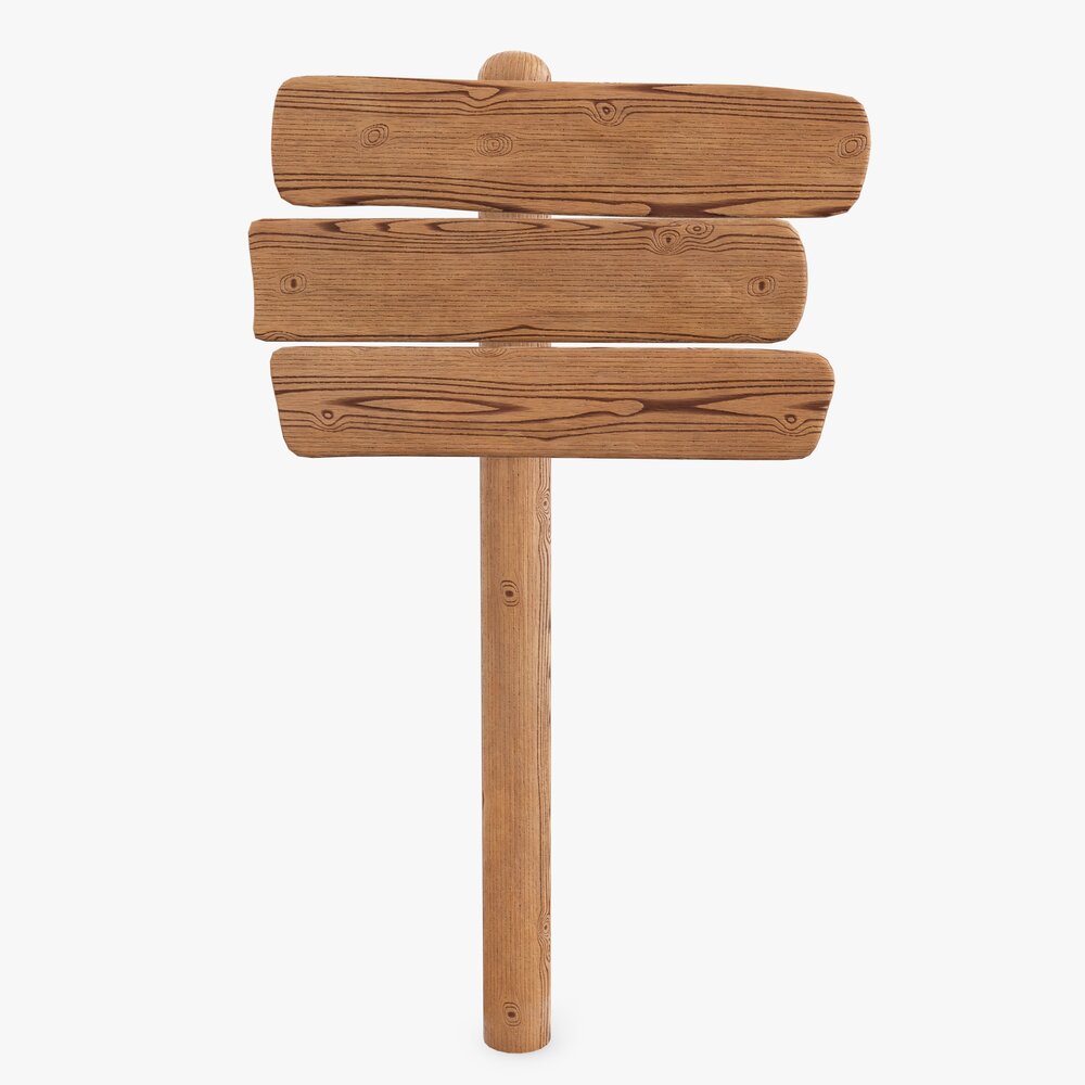 Wooden Signboards Modelo 3d