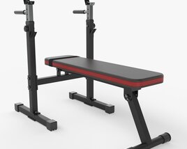 Adjustable Weight Bench Dip Station 3D模型