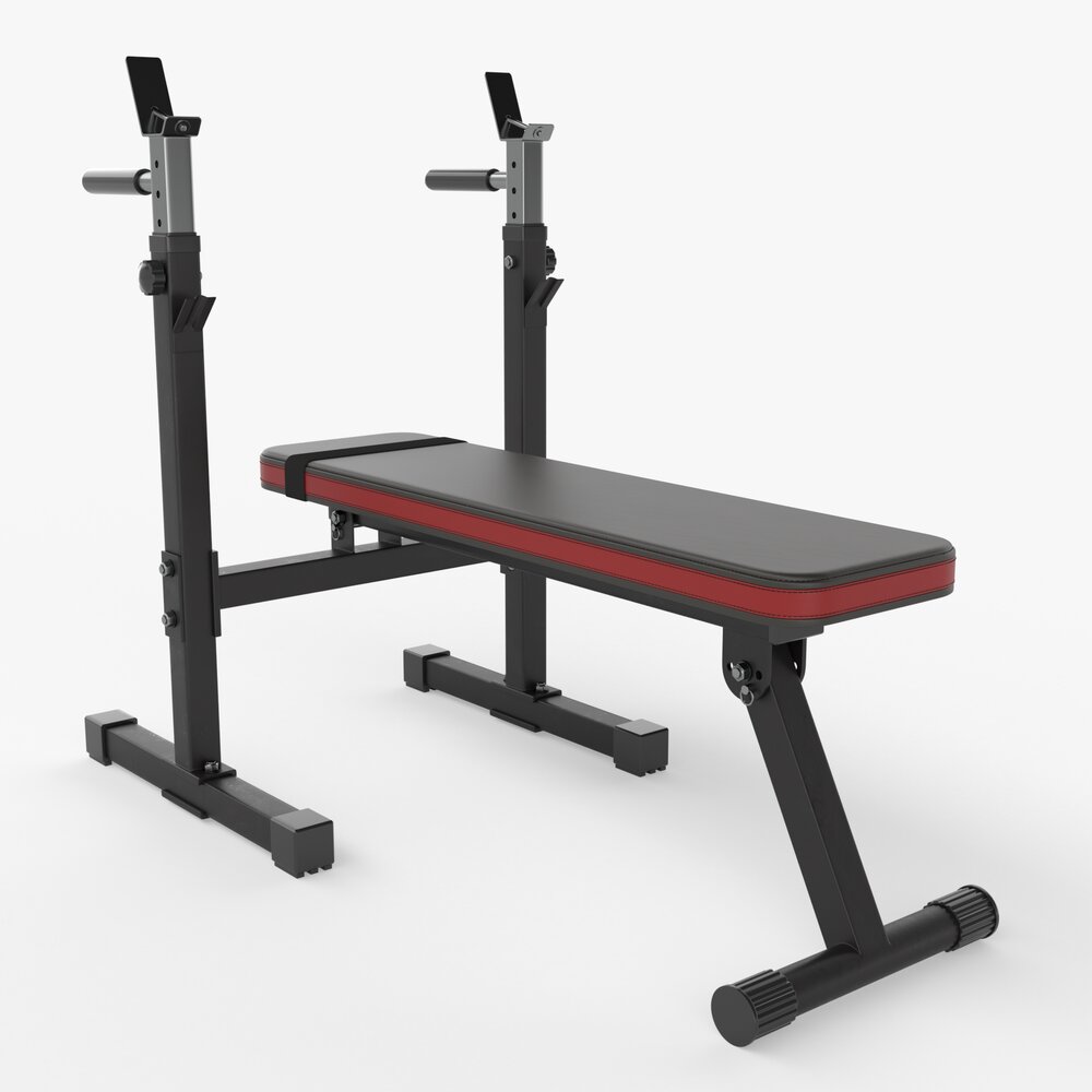 Adjustable Weight Bench Dip Station 3D-Modell