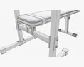 Adjustable Weight Bench Dip Station 3d model