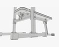 Adjustable Weight Bench Dip Station 3d model
