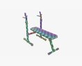 Adjustable Weight Bench Dip Station 3D 모델 