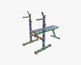 Adjustable Weight Bench Dip Station Modello 3D