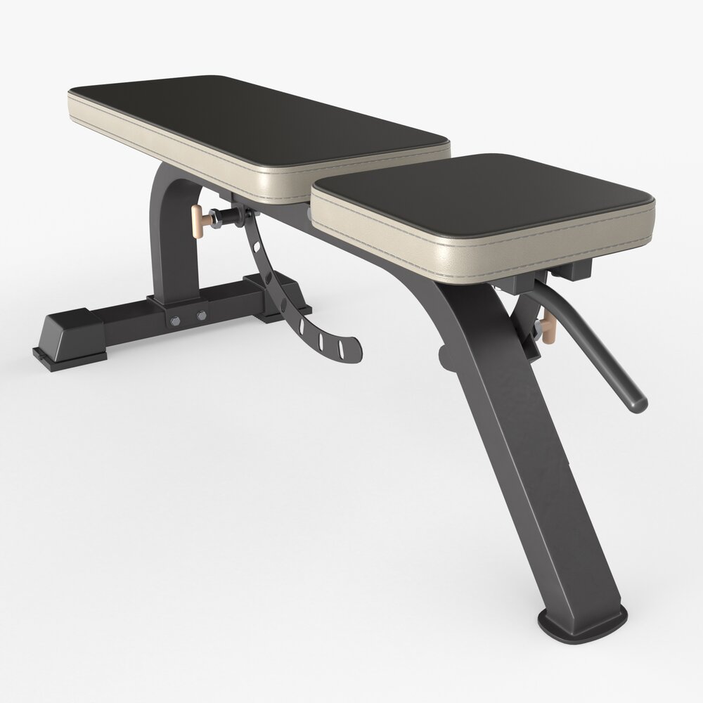 Adjustable Weight Flat Bench 01 3D 모델 