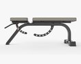 Adjustable Weight Flat Bench 01 3d model