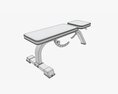 Adjustable Weight Flat Bench 01 3D-Modell