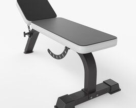 Adjustable Weight Flat Bench 02 3D model