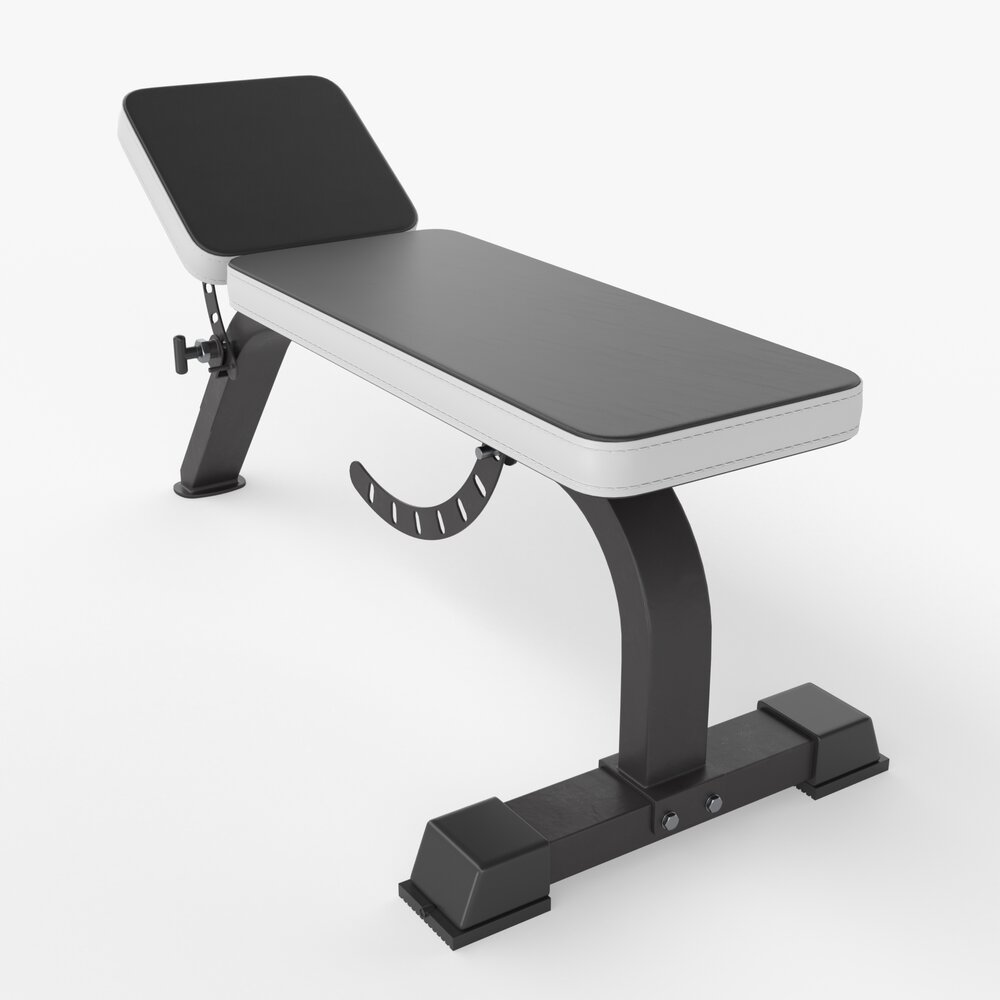 Adjustable Weight Flat Bench 02 3D model