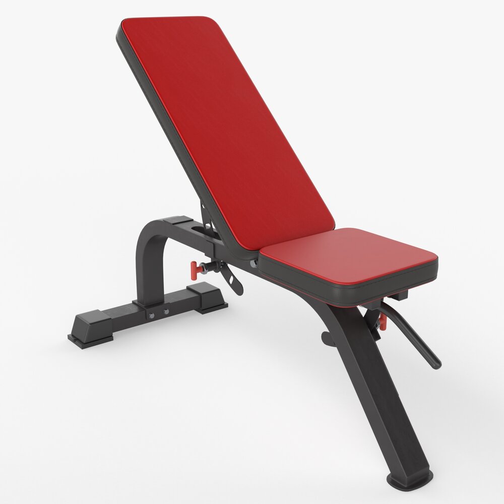 Adjustable Weight Flat Bench 03 3D模型