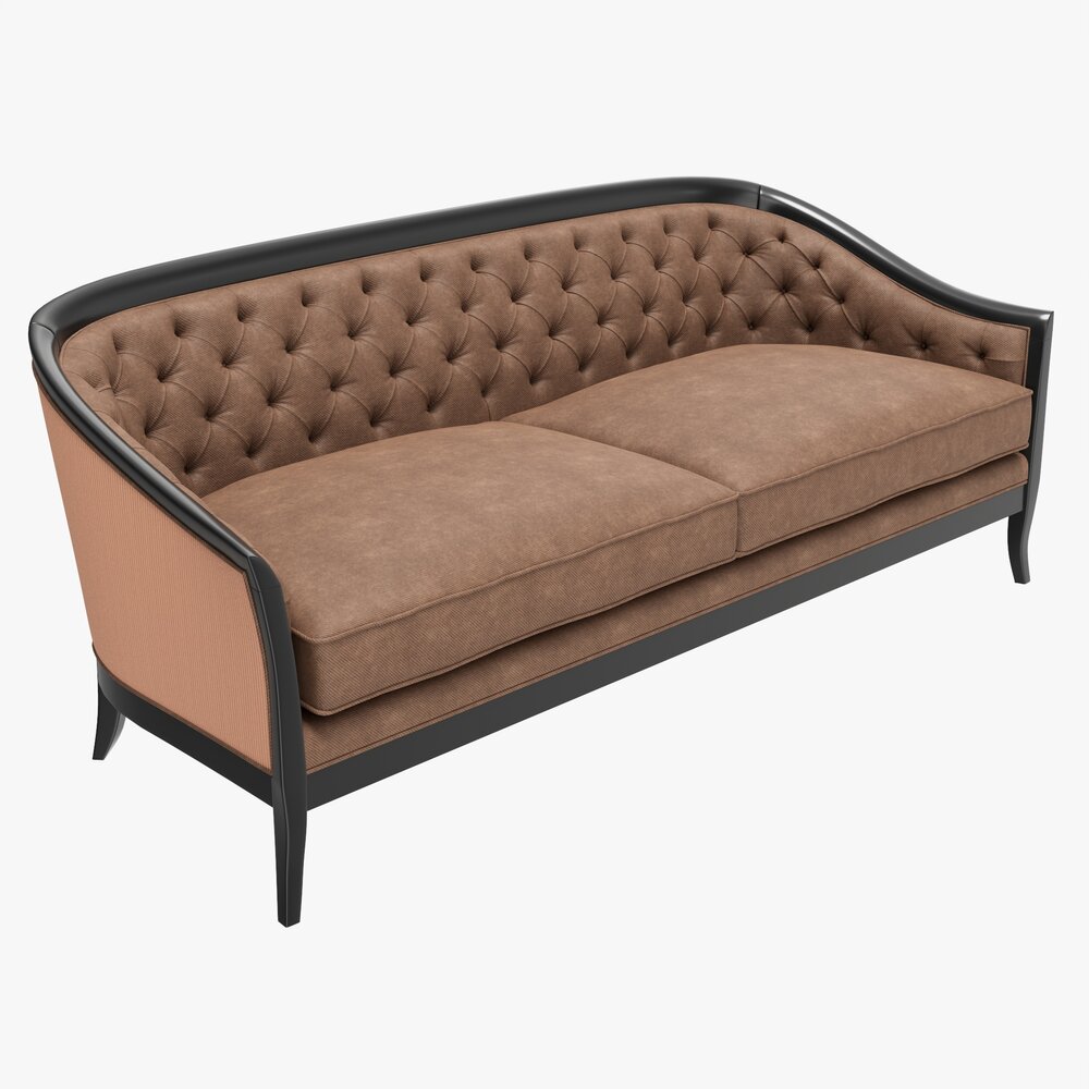 Cabriole Style Sofa 01 3D-Modell