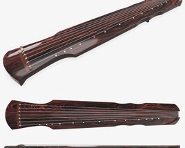 Chinese Zither Musical Instrument 3D 모델 