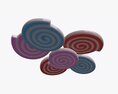 Colorful Twisted Candies Modello 3D