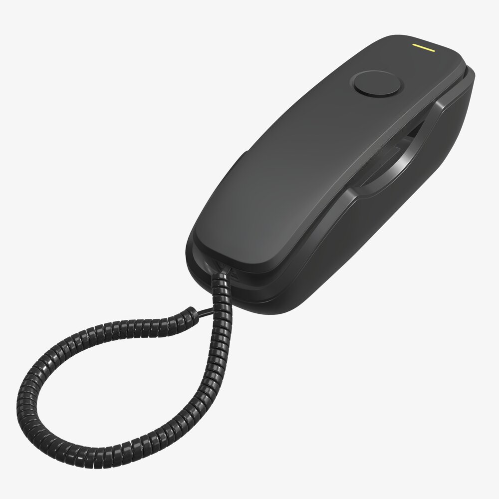 Compact Corded Phone Modello 3D