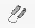 Compact Corded Phone Handset Removed 3d model
