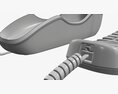 Compact Corded Phone Handset Removed Modelo 3d