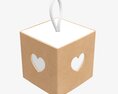 Cube Paper Gift Packaging With Lace 02 Modelo 3D
