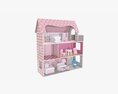 Doll House With Furniture 3d model