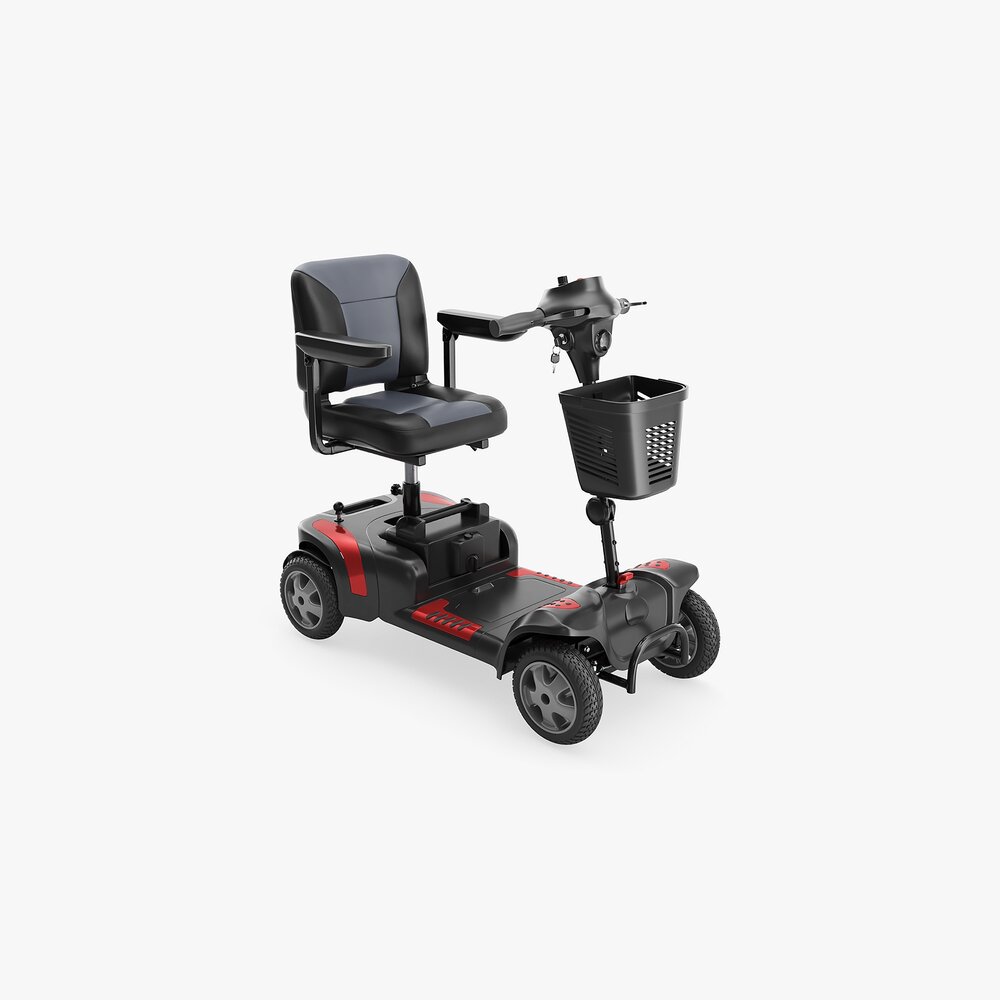Four Wheel Power Medical Scooter Modello 3D