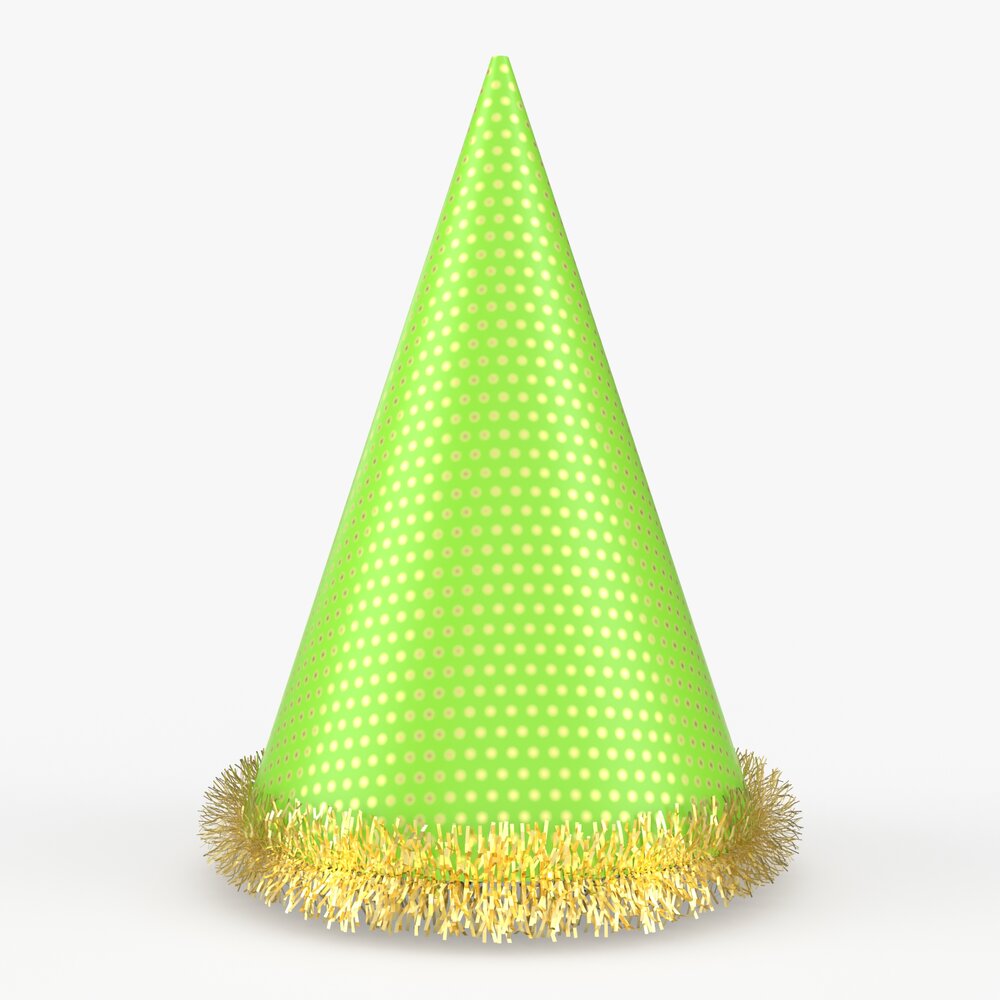 Green Party Hat 3D model
