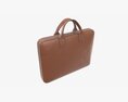 Leather Bag Laptop Briefcase Handbag 01 3D模型