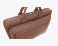 Leather Bag Laptop Briefcase Handbag 01 Modèle 3d