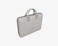 Leather Bag Laptop Briefcase Handbag 01 3d model