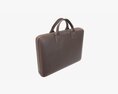 Leather Bag Laptop Briefcase Handbag 02 3D модель