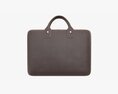 Leather Bag Laptop Briefcase Handbag 02 3D-Modell