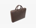 Leather Bag Laptop Briefcase Handbag 02 3d model