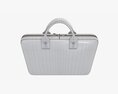 Leather Bag Laptop Briefcase Handbag 02 3d model