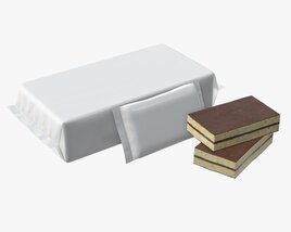 Blank Package With Cake Mock Up Modelo 3d