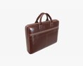 Leather Bag Laptop Briefcase Handbag 03 3d model