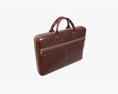 Leather Bag Laptop Briefcase Handbag 03 3D模型
