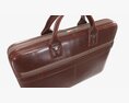 Leather Bag Laptop Briefcase Handbag 03 3Dモデル