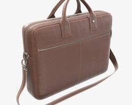 Leather Laptop Briefcase Shoulder Travel Bag Handbag 01 Modèle 3D