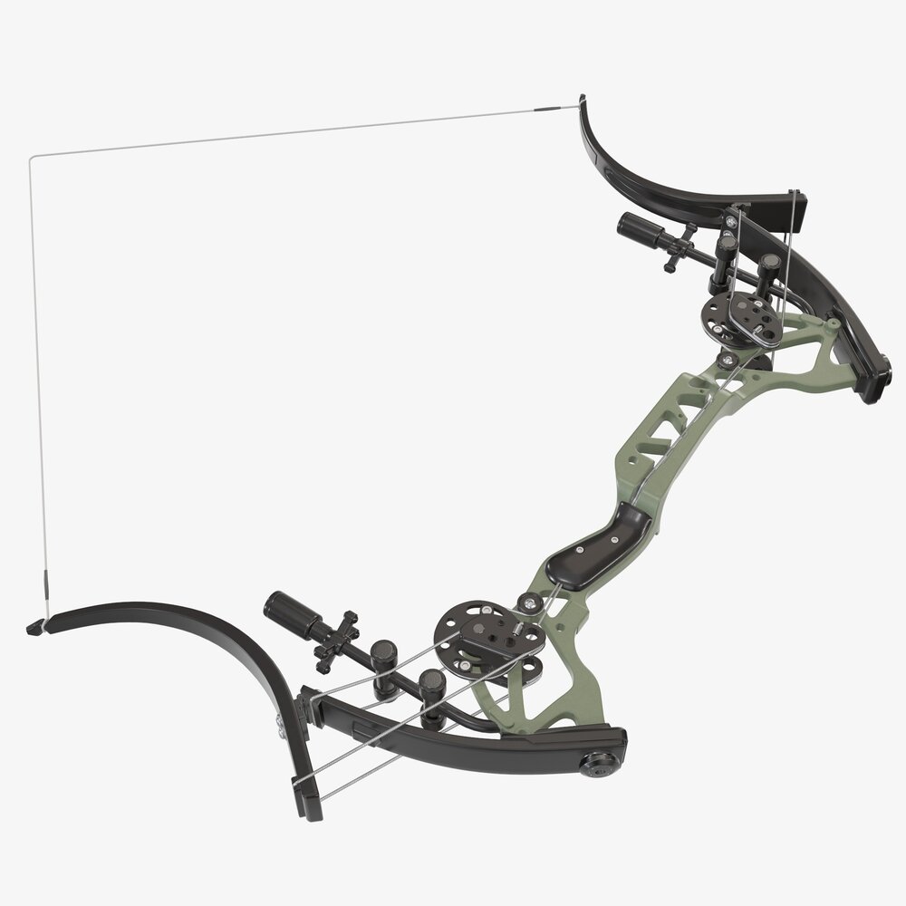 Lever Action Compound Bow Drawn 3D model