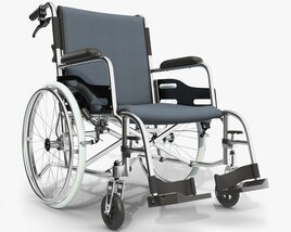 Light Manual Wheelchair 01 3D模型