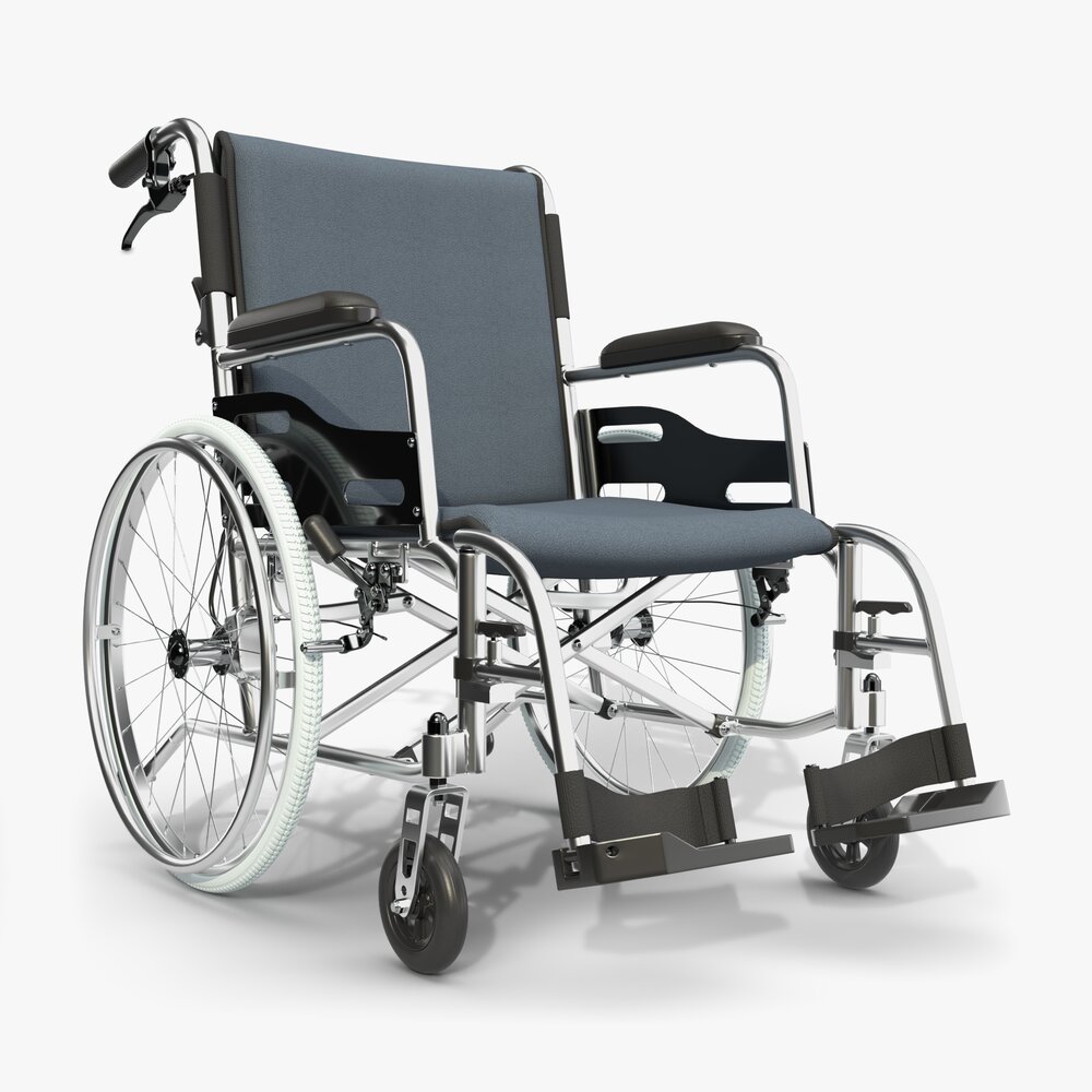Light Manual Wheelchair 01 Modelo 3d