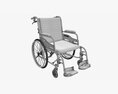 Light Manual Wheelchair 01 Modello 3D