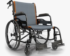 Light Manual Wheelchair 02 3D model