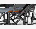 Light Manual Wheelchair 02 3d model