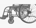 Light Manual Wheelchair 02 3D модель