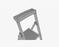 Lightweight Foldable Stepladder Modello 3D