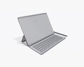 Digital Tablet With Keyboard Mock Up Modèle 3d